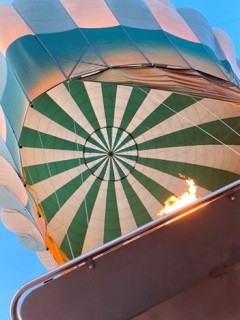 Hot Air balloon in flight