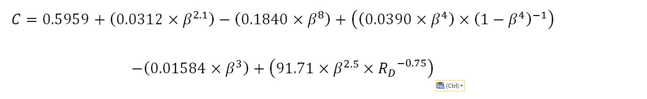 Equation for C