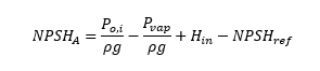 NPSHA Equation