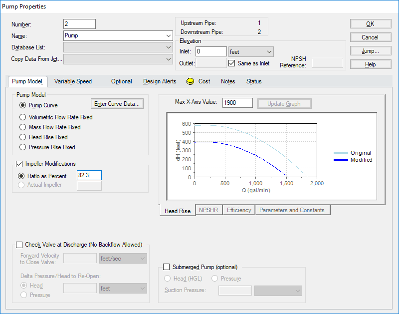 Figure 9 Using the affinity laws to predict performance