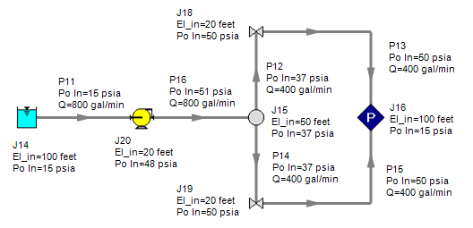 Figure 4: First equivalent method to model the system shown in Figure 3