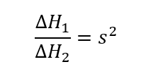 Head rise at the rated speed divided by the head rise at the new speed equals the speed ratio squared.