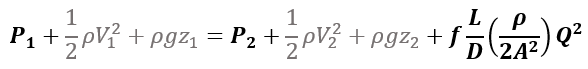 Bernoulli's Equation with Frictional Loss