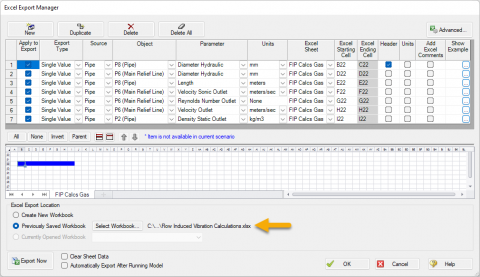 Flow Vibration Analysis Spreadsheet