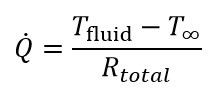 Equation 3: Total Rate of Heat Transfer through a Network