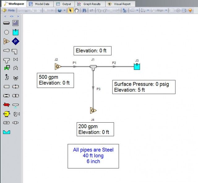 Figure 1: Detailed tee model