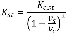 Equation 3: K factor conversion equation to convert from Kc,st to Kst
