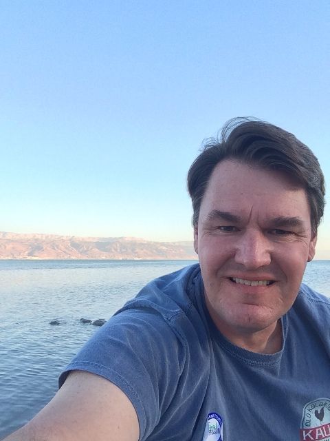 Selfie Trey Walters took at the Dead Sea in Israel this February   