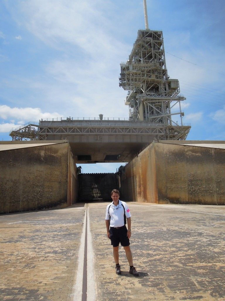 Trey Walters at the Space Shuttle Complex 39A Launch Pad